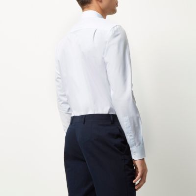 Light blue stripe slim fit shirt